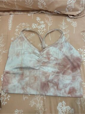 Gymshark Tie-Dye Seamless Camisole - Dusty Pink and White